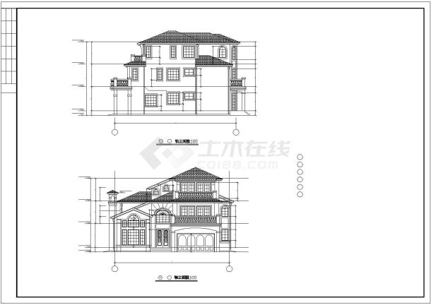 上海绿洲某别墅全套建筑施工图-图二