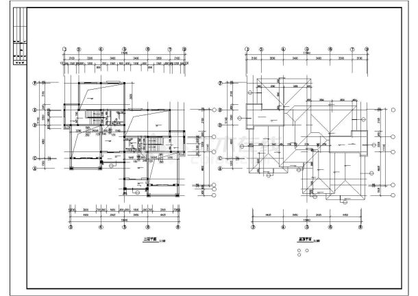 山体别墅整套建筑设计CAD基础详图-图二