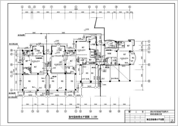 福建某综合建材城4#楼给排水竣工图-图二