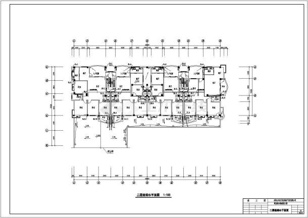 福建某综合建材城1#楼给排水竣工图-图二