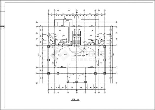 双拼欧式别墅全套建筑设计图-图一