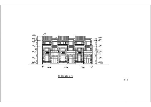 郊区小别墅建筑施工CAD设计方案图纸-图一