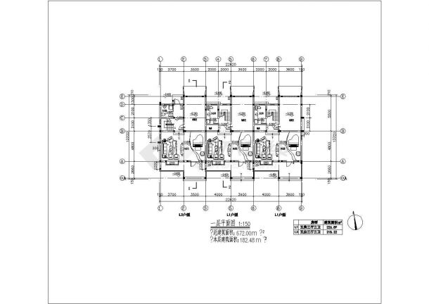 郊区小别墅建筑施工CAD设计方案图纸-图二