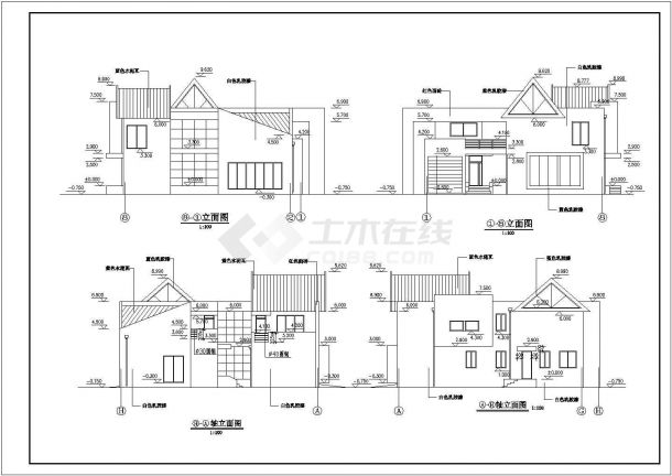 某精典小别墅建筑设计CAD平面布置图-图一