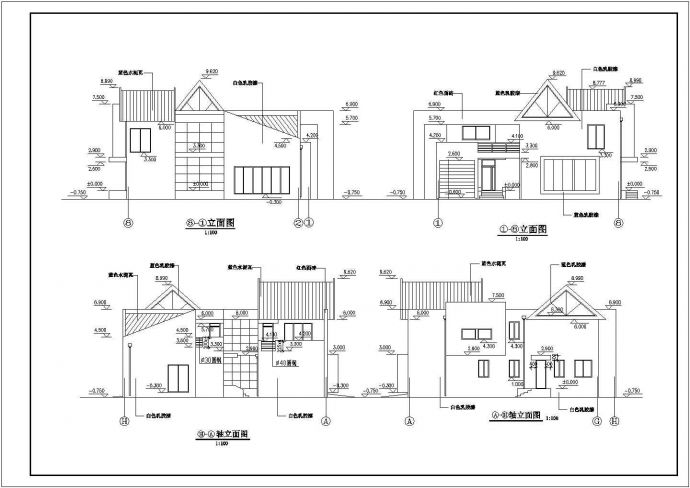 某精典小别墅建筑设计CAD平面布置图_图1