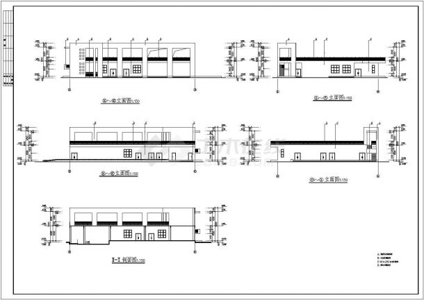 某地后勤楼建筑整套CAD平面布置参考图-图二