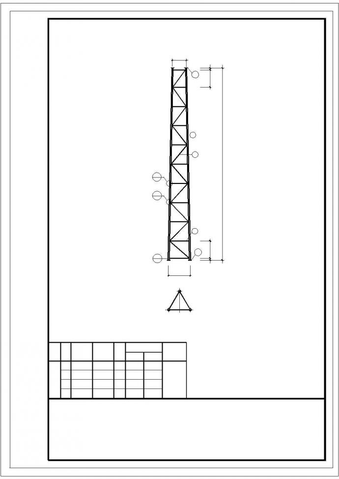 25米高独立避雷针CAD基础套图_图1