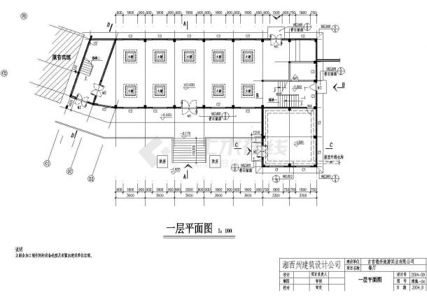 仿古茶楼餐厅全套CAD施工图-图一