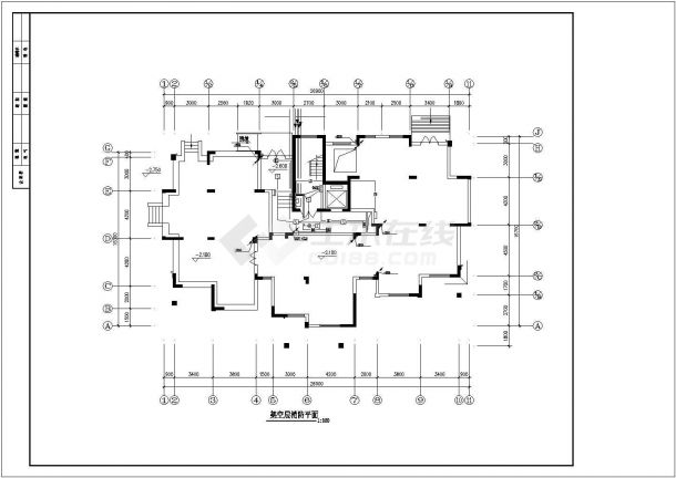 北方某小区高层住宅楼全套电气CAD设计图纸-图二
