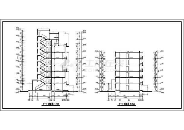 某高层住宅建筑施工设计CAD图-图二
