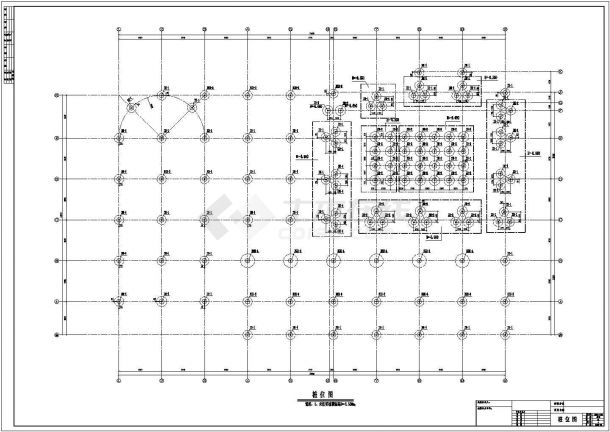 20层框架核心筒结构传媒大厦结构施工图-图一