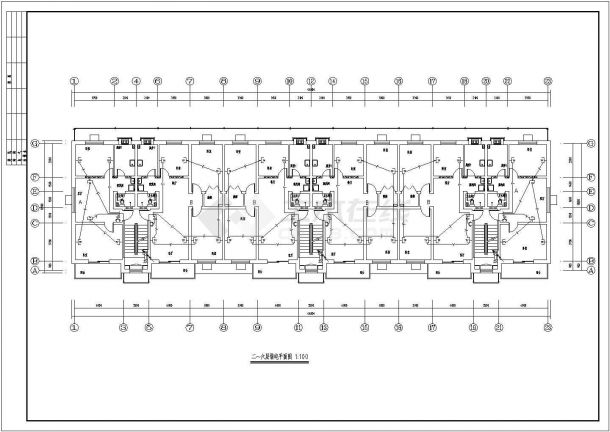 某多层住宅楼电气平面图（共10张）-图二