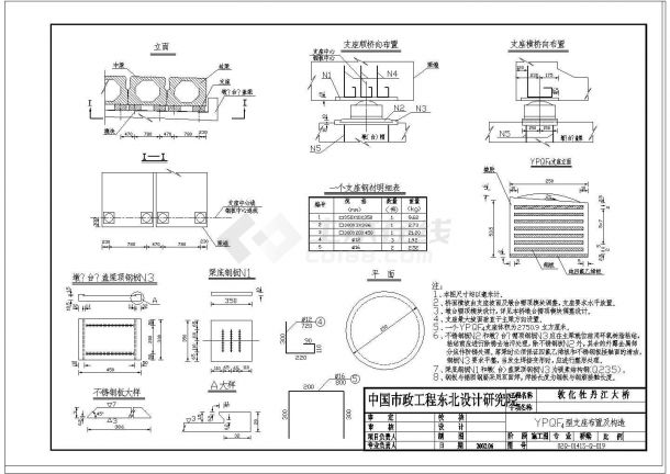 桥梁支座布置及构造全套CAD设计图纸-图二