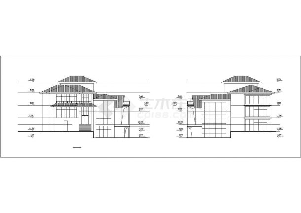 某地区二号别墅建筑设计图纸-图二