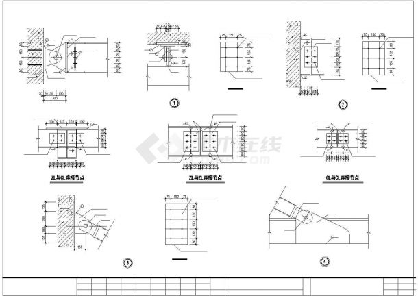 钢结构雨棚结构设计图（节点详图）-图一