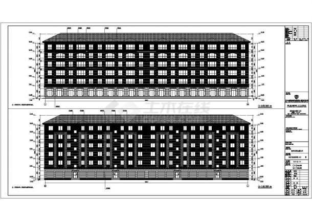 北方框架结构保暖7层住宅建筑施工图-图一