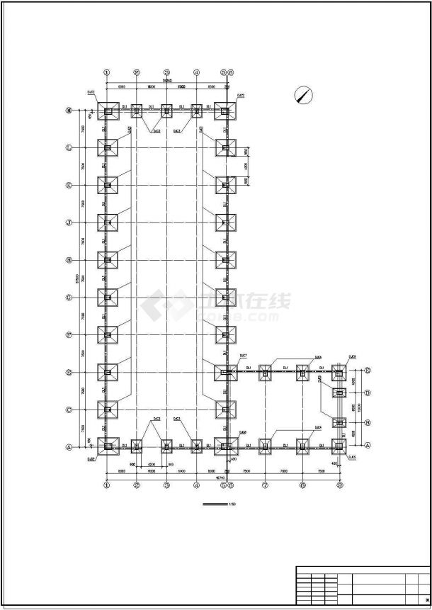 24米跨厂房结构施工图-图二