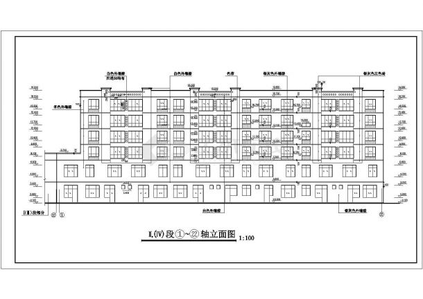 某大型住宅小区多层住宅楼CAD设计施工图-图二