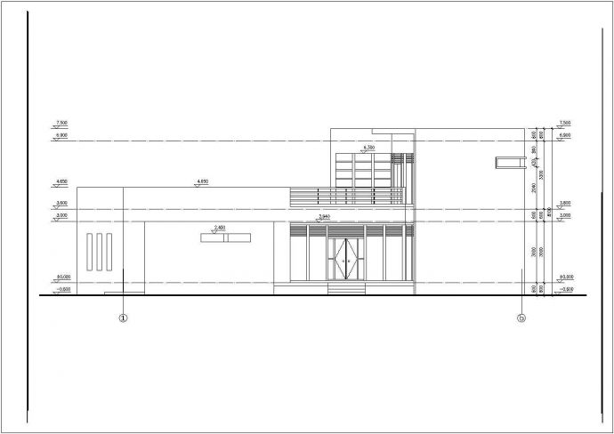 现代别墅建筑施工CAD图_图1