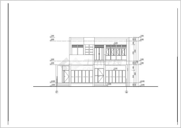 现代别墅建筑施工CAD图-图二