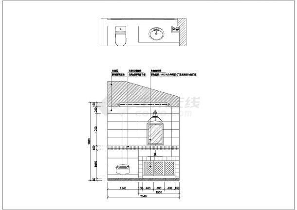 【上海】欧式风格四室两厅室内装修施工图（附效果图）-图一