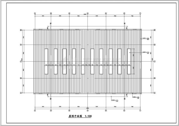 单层钢结构厂房结构施工图（含建施）-图一