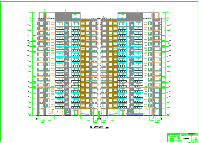 某小区17层复式住宅楼建筑设计图纸_图1