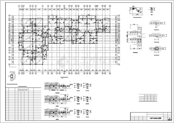 某底框结构住宅楼全套cad施工设计图-图一