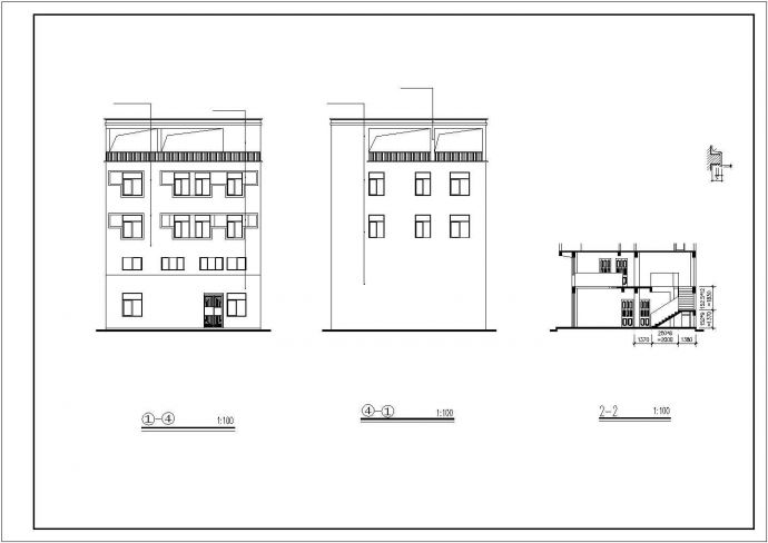 某现代简约私人别墅建筑设计施工CAD图_图1