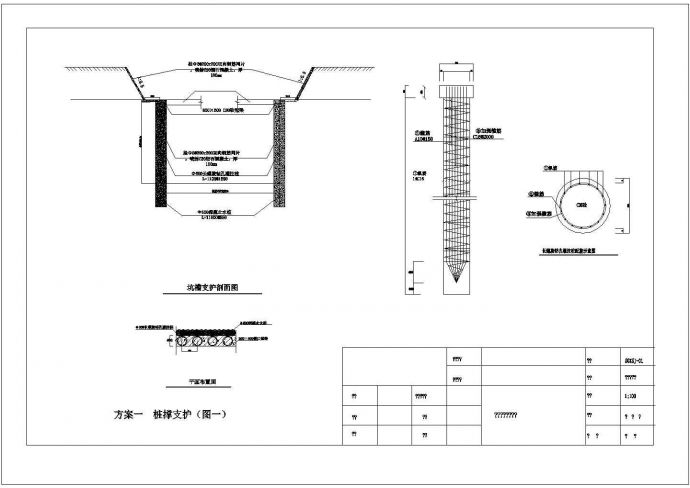 城市综合管廊支护方案设计图纸_图1