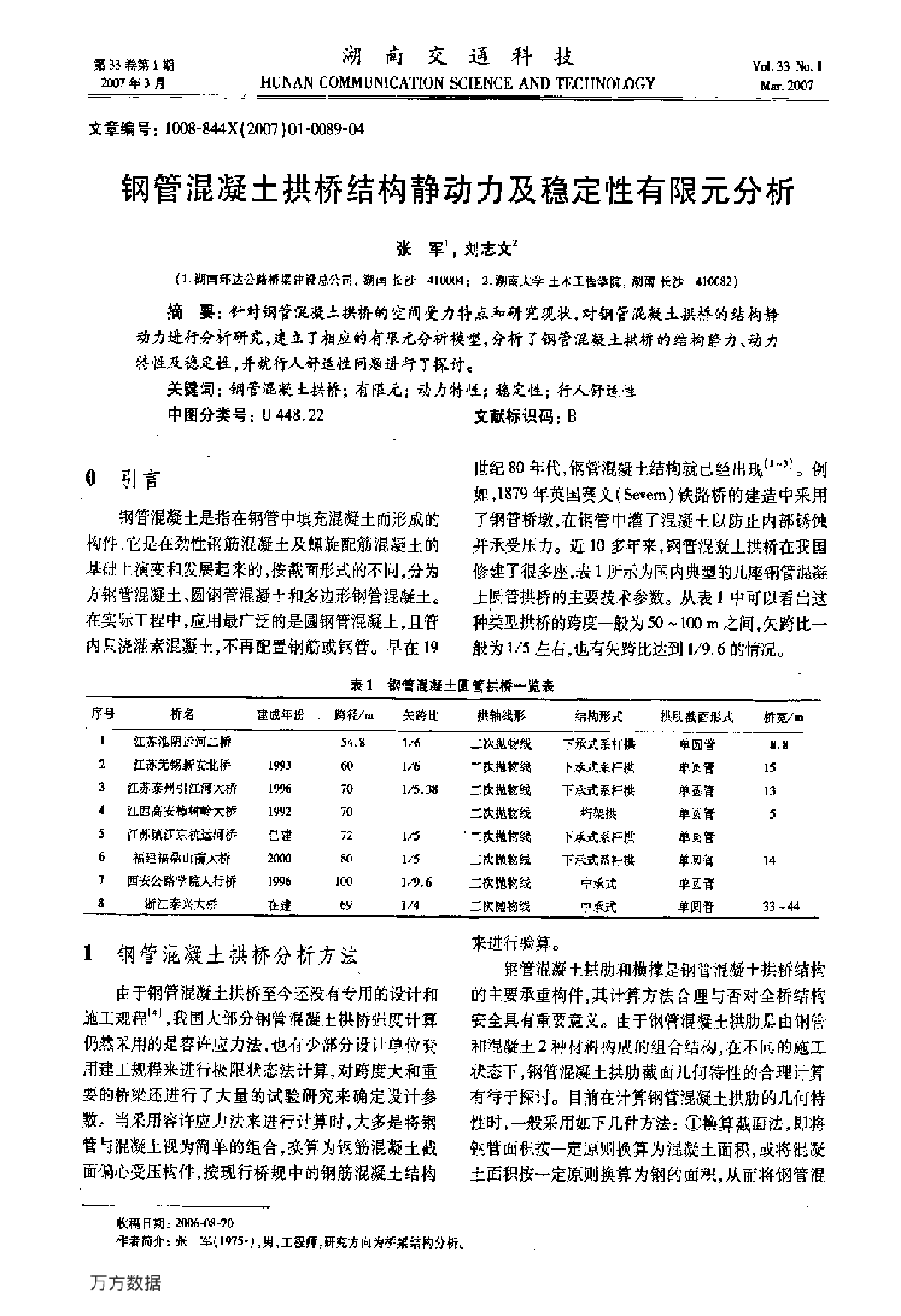 钢管混凝土拱桥稳定性相关论文6-图一