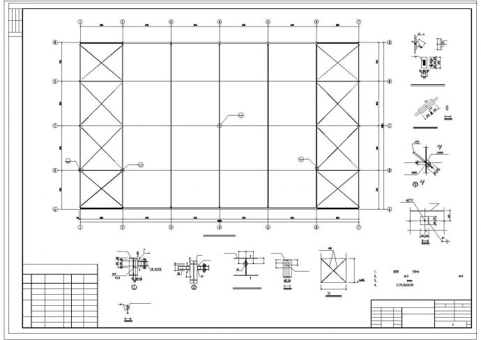 某小区车库结构设计CAD图纸_图1