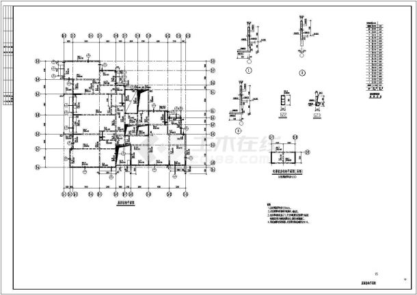 18层剪力墙结构高层住宅楼结构设计施工图-图二