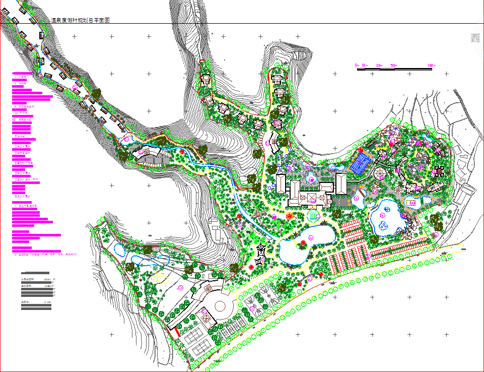 某温泉度假村规划总平面图