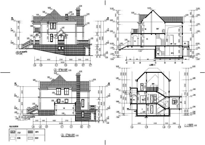 欧式别墅建筑施工图全套CAD_图1