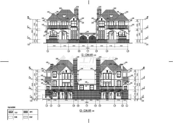 欧式别墅建筑施工图全套CAD-图二
