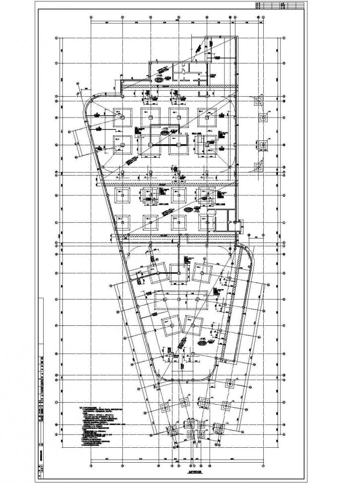 单层框架结构地下车库结构设计施工图_图1