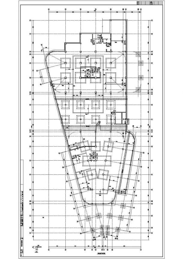单层框架结构地下车库结构设计施工图-图二