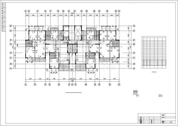 17层纯剪力墙结构住宅楼施工CAD设计图-图一