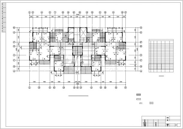 17层纯剪力墙结构住宅楼施工CAD设计图-图二