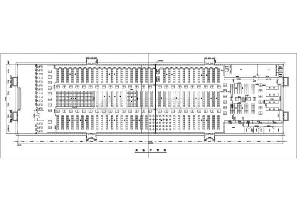 某地大型双层超市建筑设计CAD套图-图二