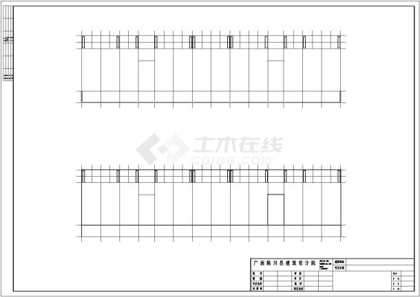 某县中学学生宿舍楼建筑设计方案图纸-图一