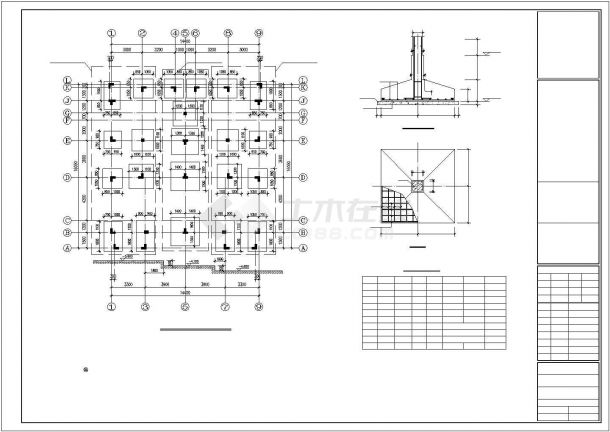 [江苏]三层异形柱框架结构A型低层住宅结构施工图-图一