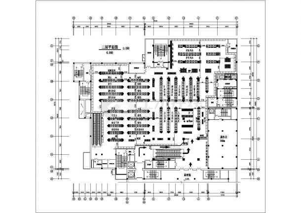 某地区大型超市施工CAD参考图-图一