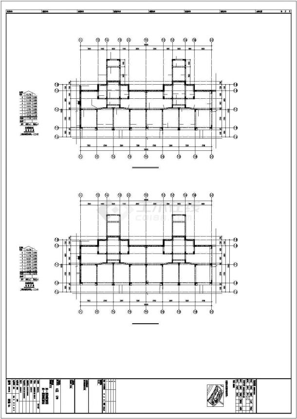 [青岛]地上6+1层异形柱框架结构安置楼房结构施工图-图二