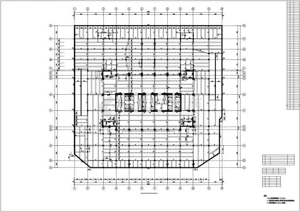 超高层办公楼结构设计施工图纸-图二