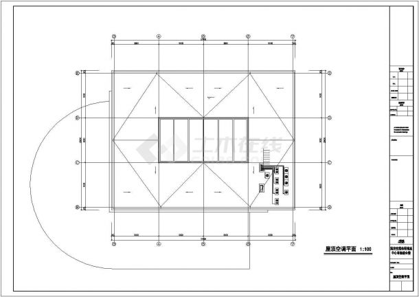 [南京]某保税物流中心海关大厅空调设计cad平面施工图-图二