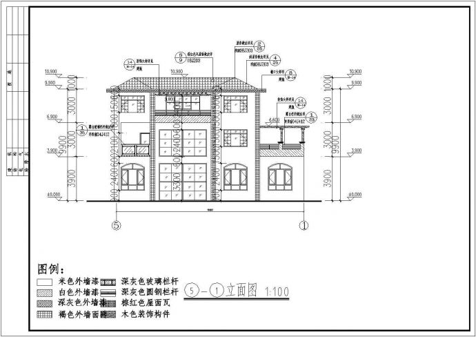 [贵州]某三层独栋别墅建筑CAD施工图_图1
