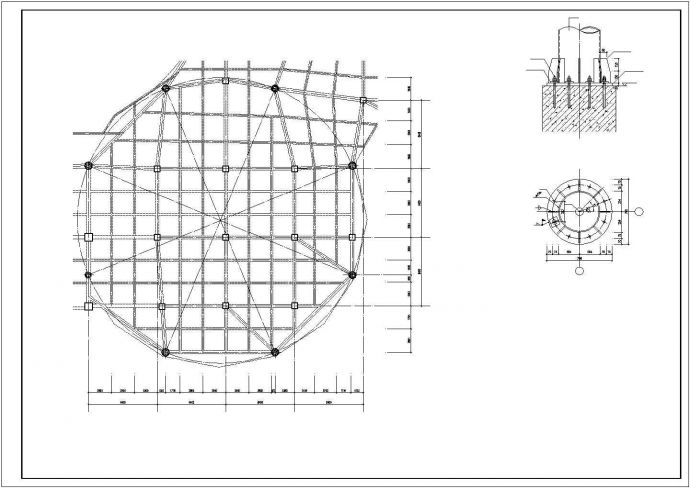 经典钢结构玻璃穹顶设计图_图1