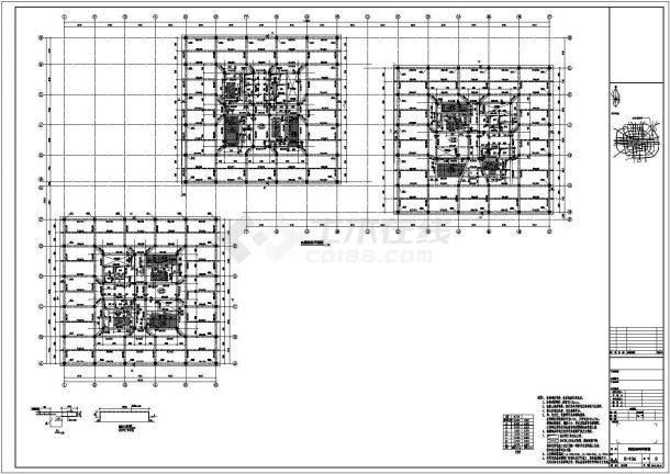 五层防屈曲支撑框架结构车间厂房结构施工图-图二
